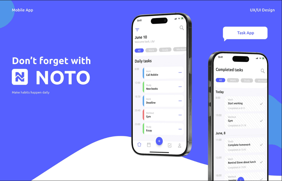 NOTO – UI/UX дизайн додатку для управління завданнями 2