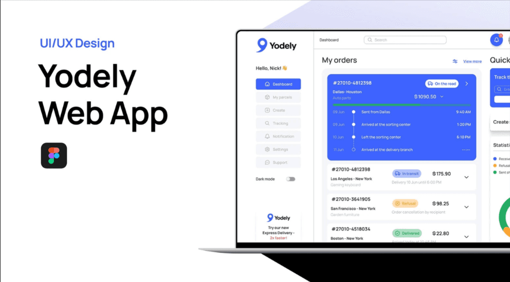 Yodely – UI/UX дизайн додатку для доставки 2